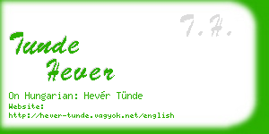 tunde hever business card
