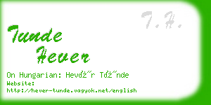 tunde hever business card